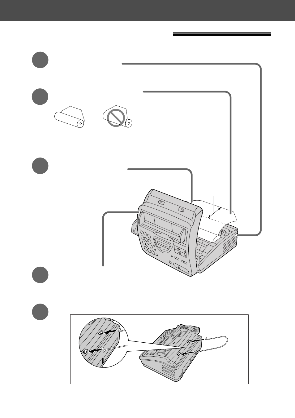 Quick start, Installing the recording paper | Panasonic KX-FT21HK User Manual | Page 4 / 70