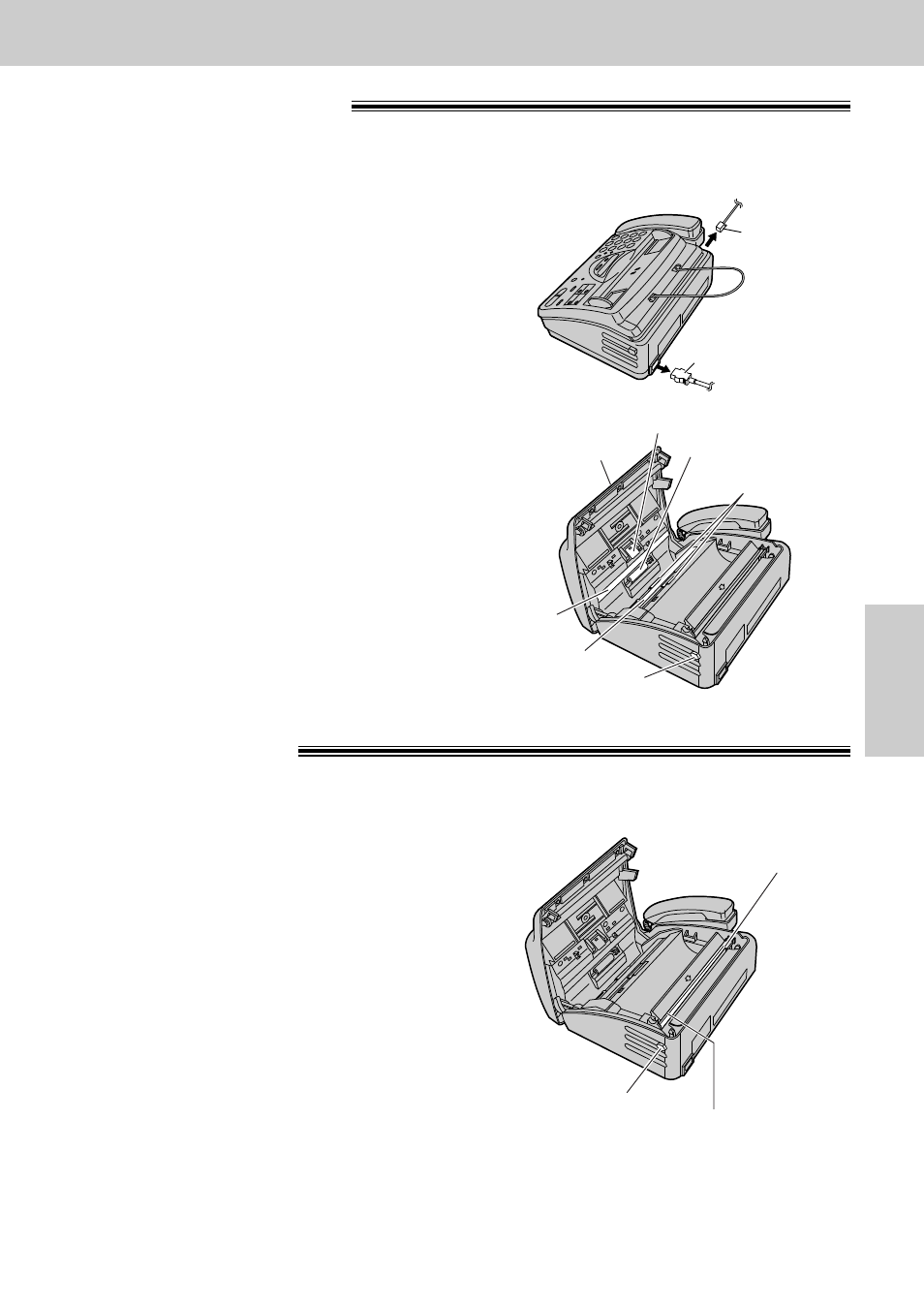 Cleaning, Document feeder, Thermal head | Panasonic KX-FT21HK User Manual | Page 63 / 70