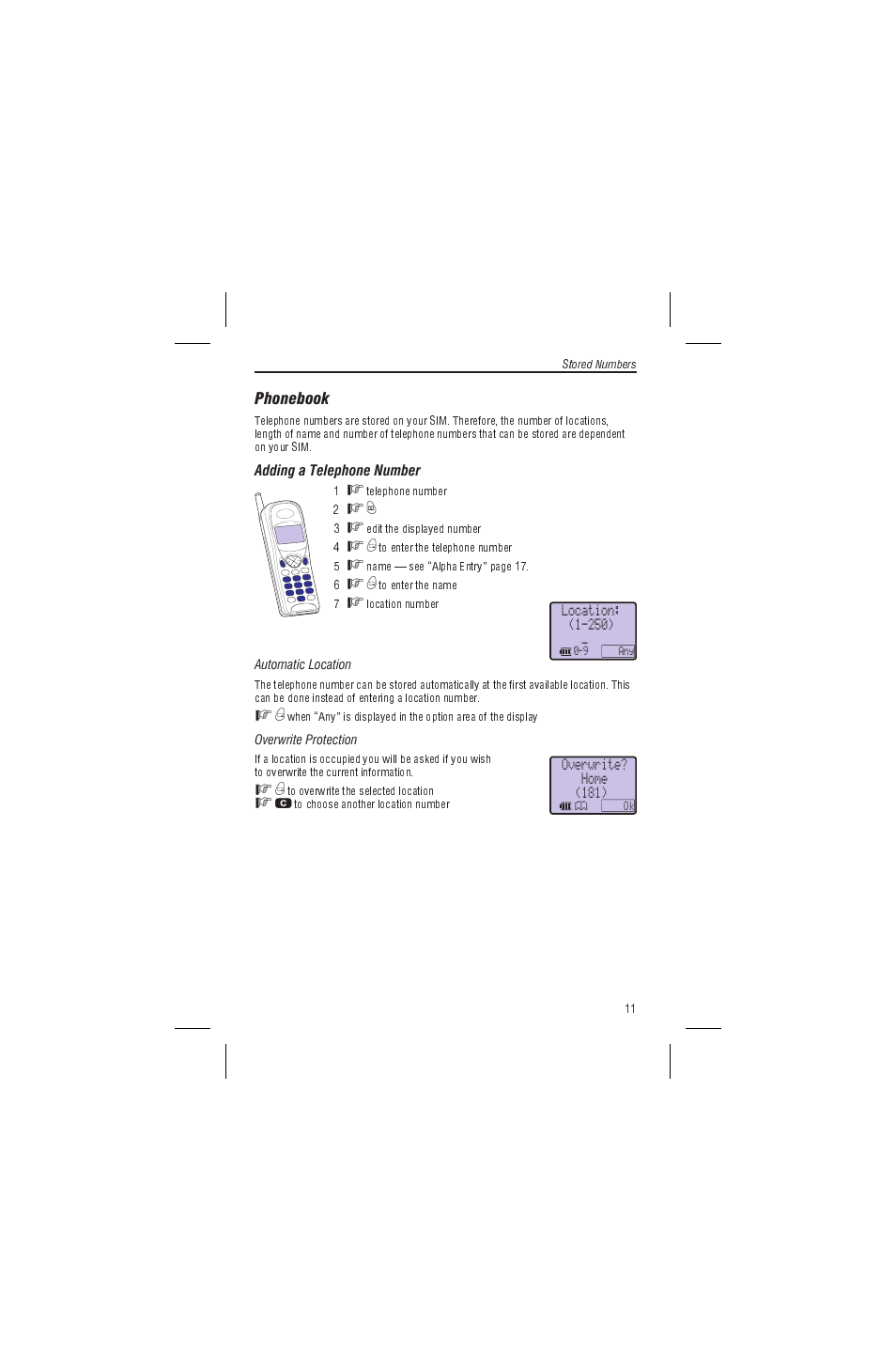 Phonebook | Panasonic EB-G450 User Manual | Page 15 / 32