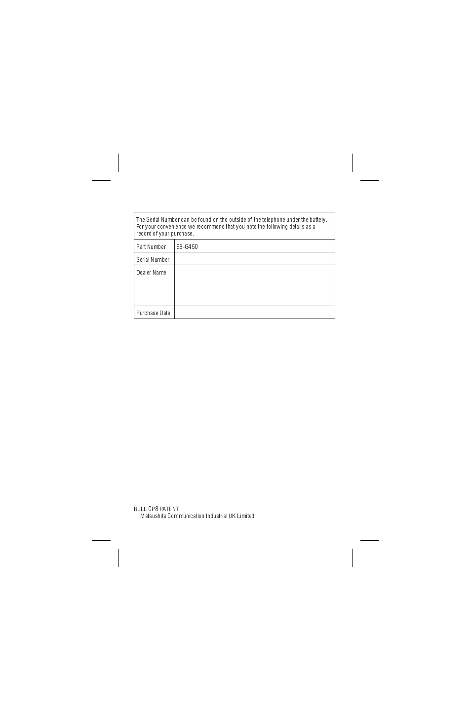 Panasonic EB-G450 User Manual | Page 31 / 32