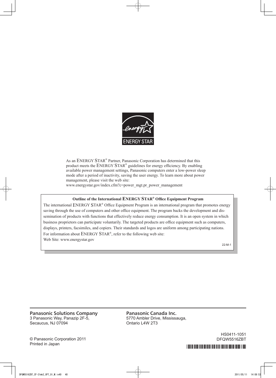 Panasonic CF-31 User Manual | Page 40 / 40