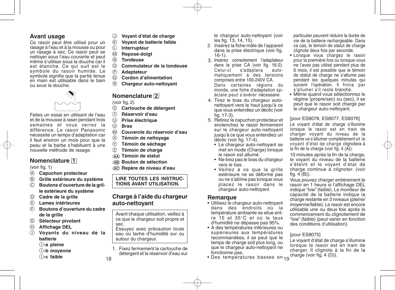 Panasonic ES8075 N User Manual | Page 10 / 20