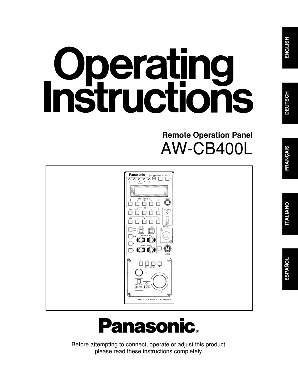 Panasonic AW-CB400L User Manual | 104 pages