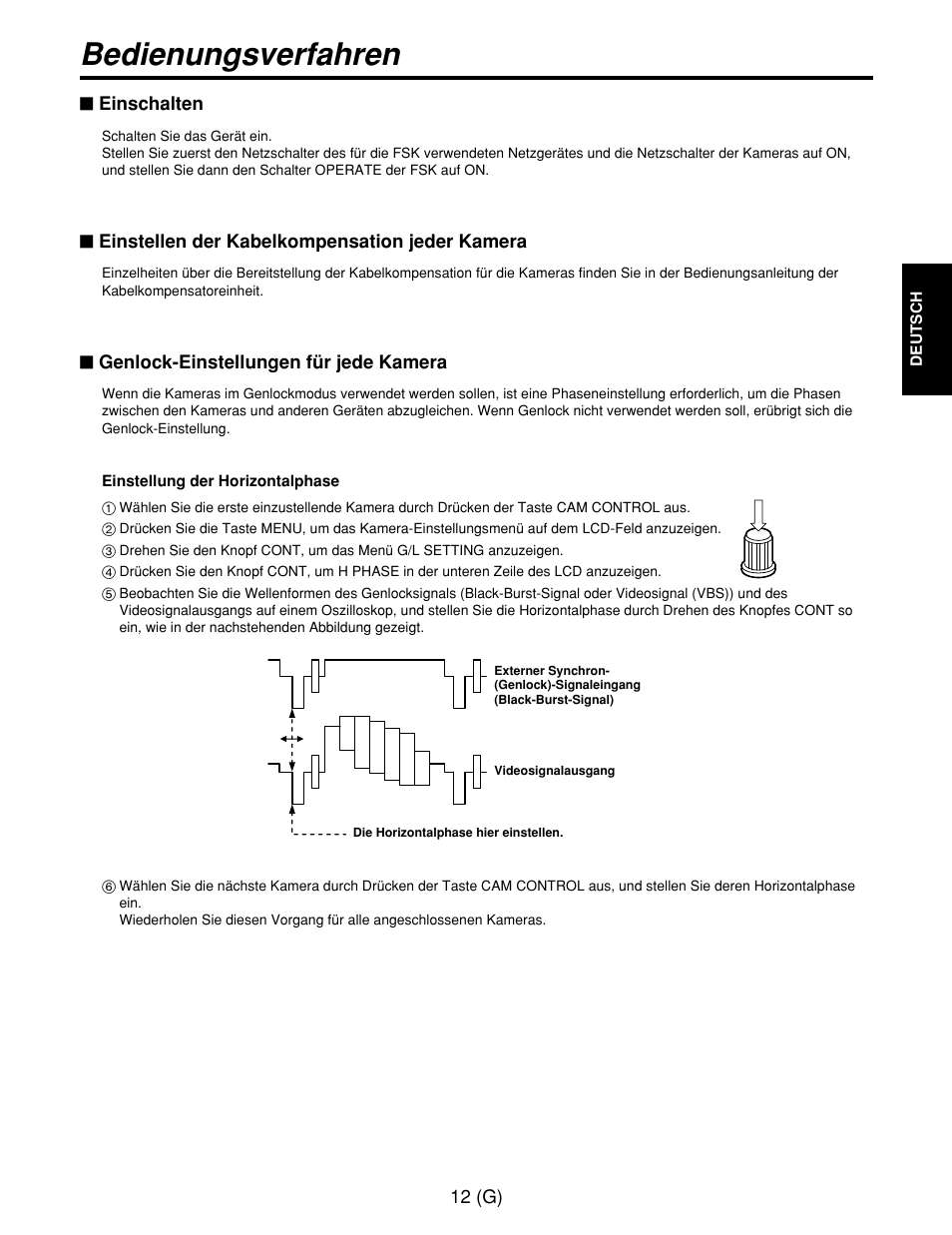 Bedienungsverfahren | Panasonic AW-CB400L User Manual | Page 33 / 104