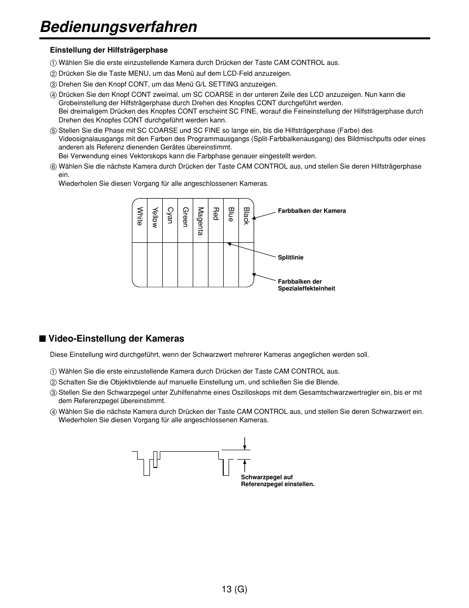 Bedienungsverfahren | Panasonic AW-CB400L User Manual | Page 34 / 104