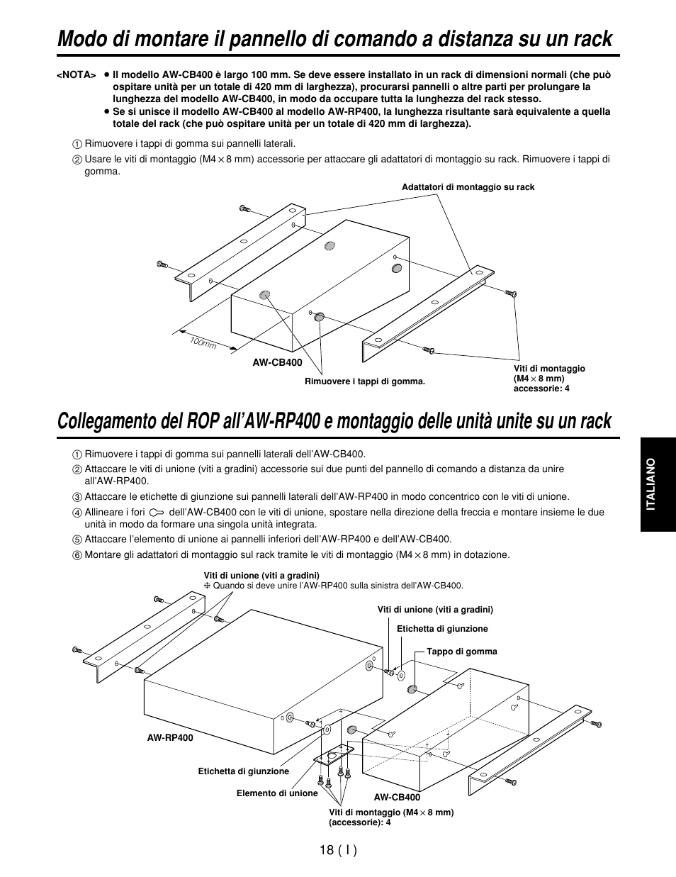 18 ( i ) | Panasonic AW-CB400L User Manual | Page 79 / 104