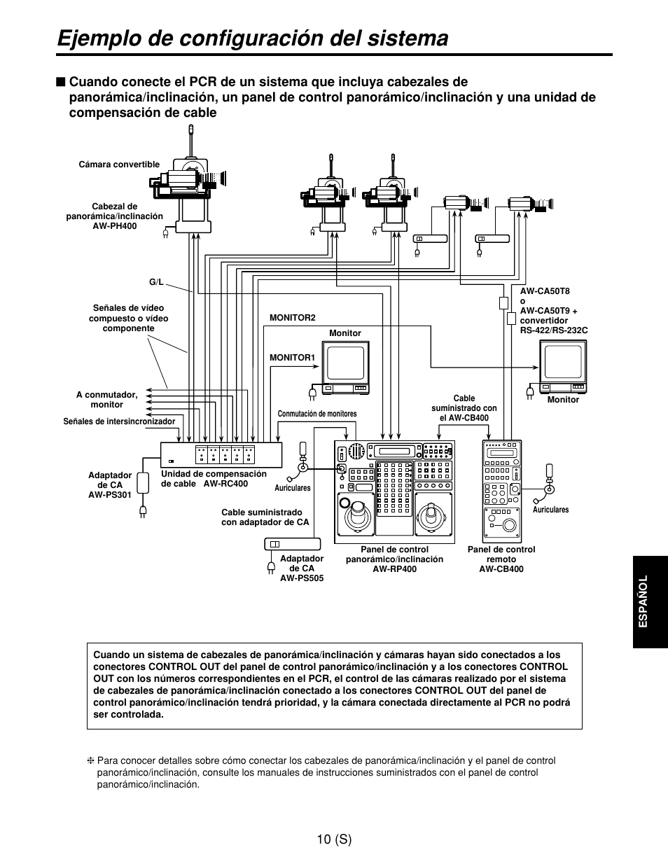 Ejemplo de configuración del sistema, 10 (s) | Panasonic AW-CB400L User Manual | Page 91 / 104