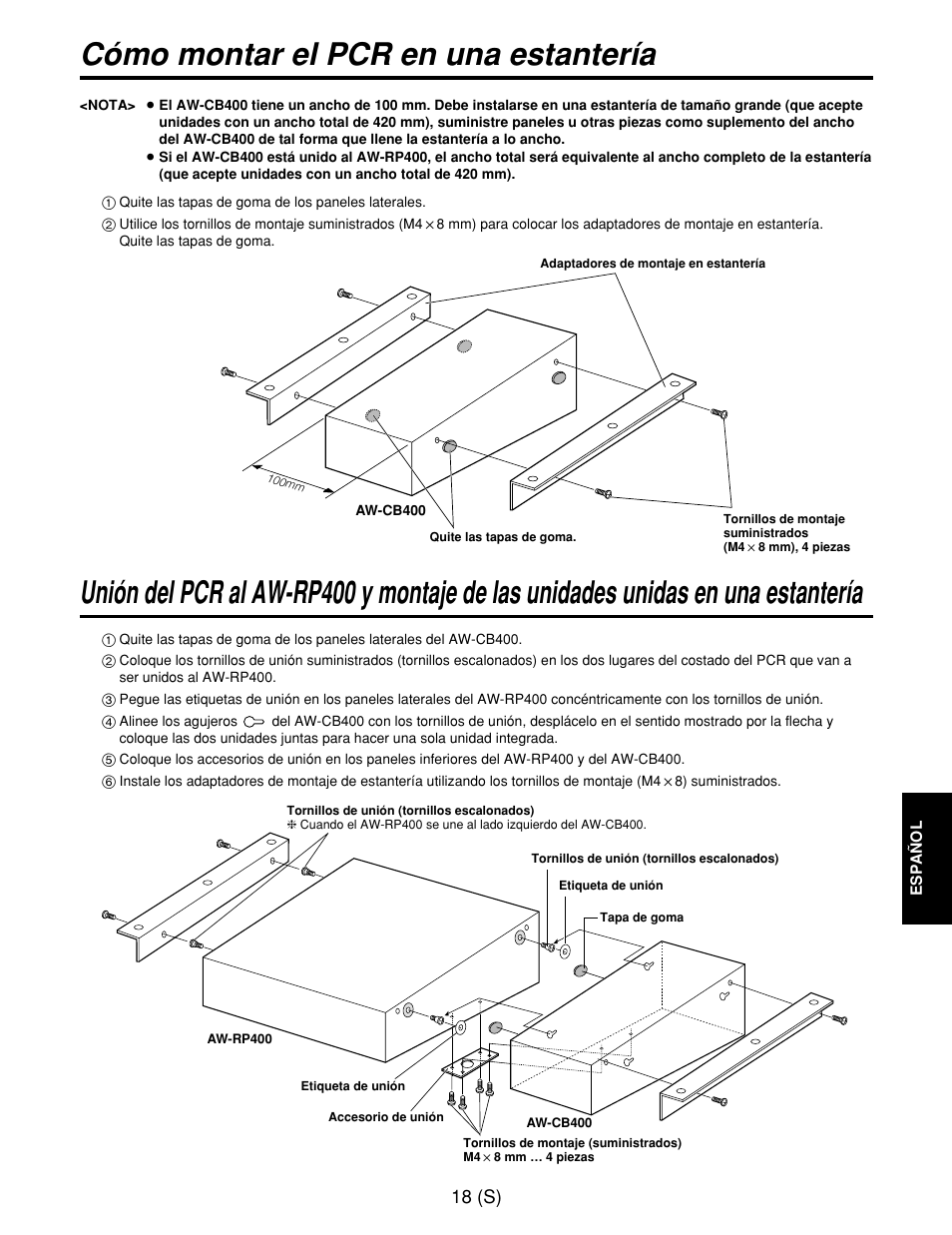 18 (s) | Panasonic AW-CB400L User Manual | Page 99 / 104