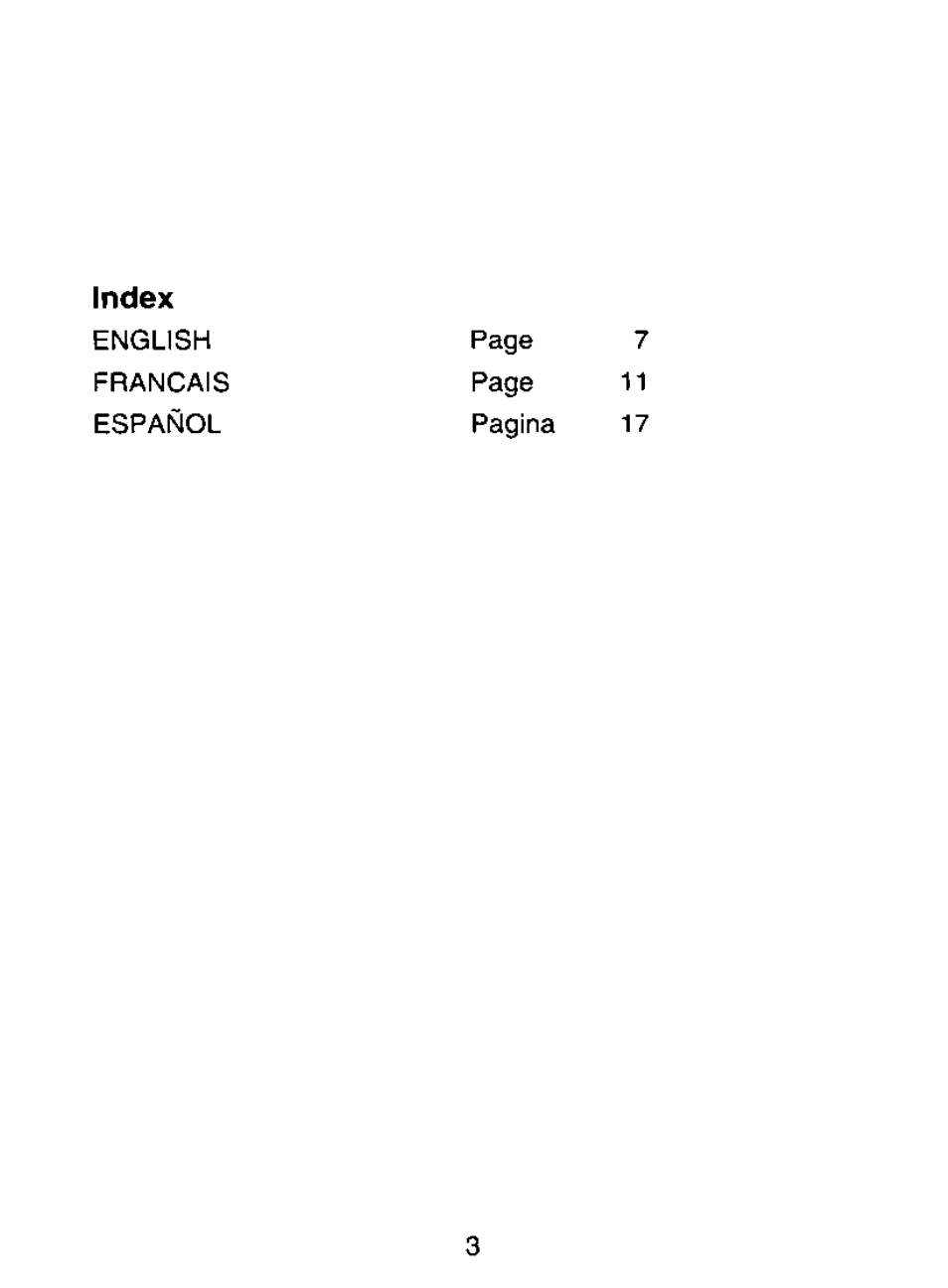 Index | Panasonic ES8023 User Manual | Page 3 / 24
