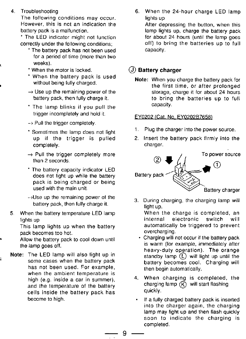 3) battery charger | Panasonic EY6181 User Manual | Page 9 / 16