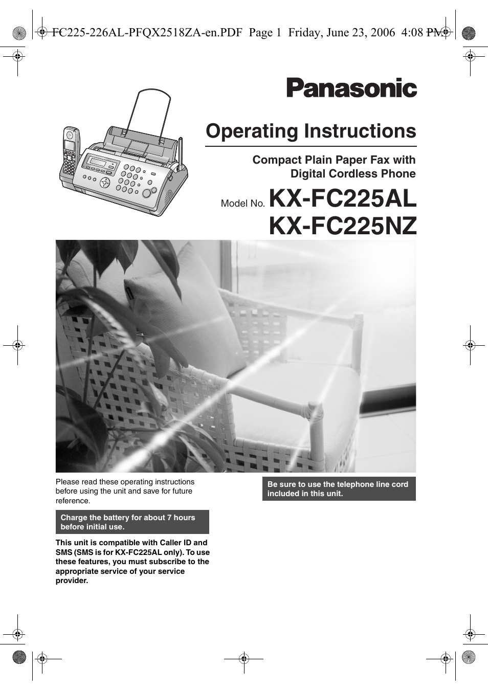 Panasonic KX-FC225NZ User Manual | 80 pages