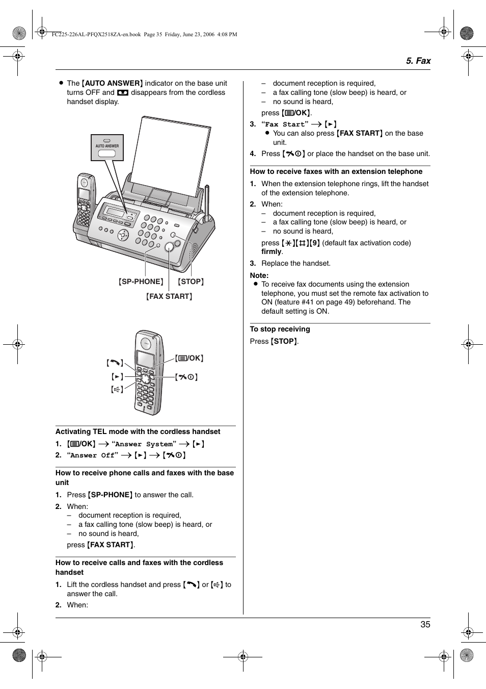 Panasonic KX-FC225NZ User Manual | Page 35 / 80