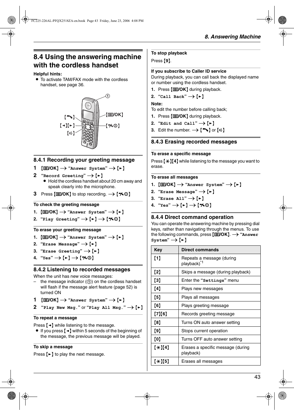 Remote operation | Panasonic KX-FC225NZ User Manual | Page 43 / 80