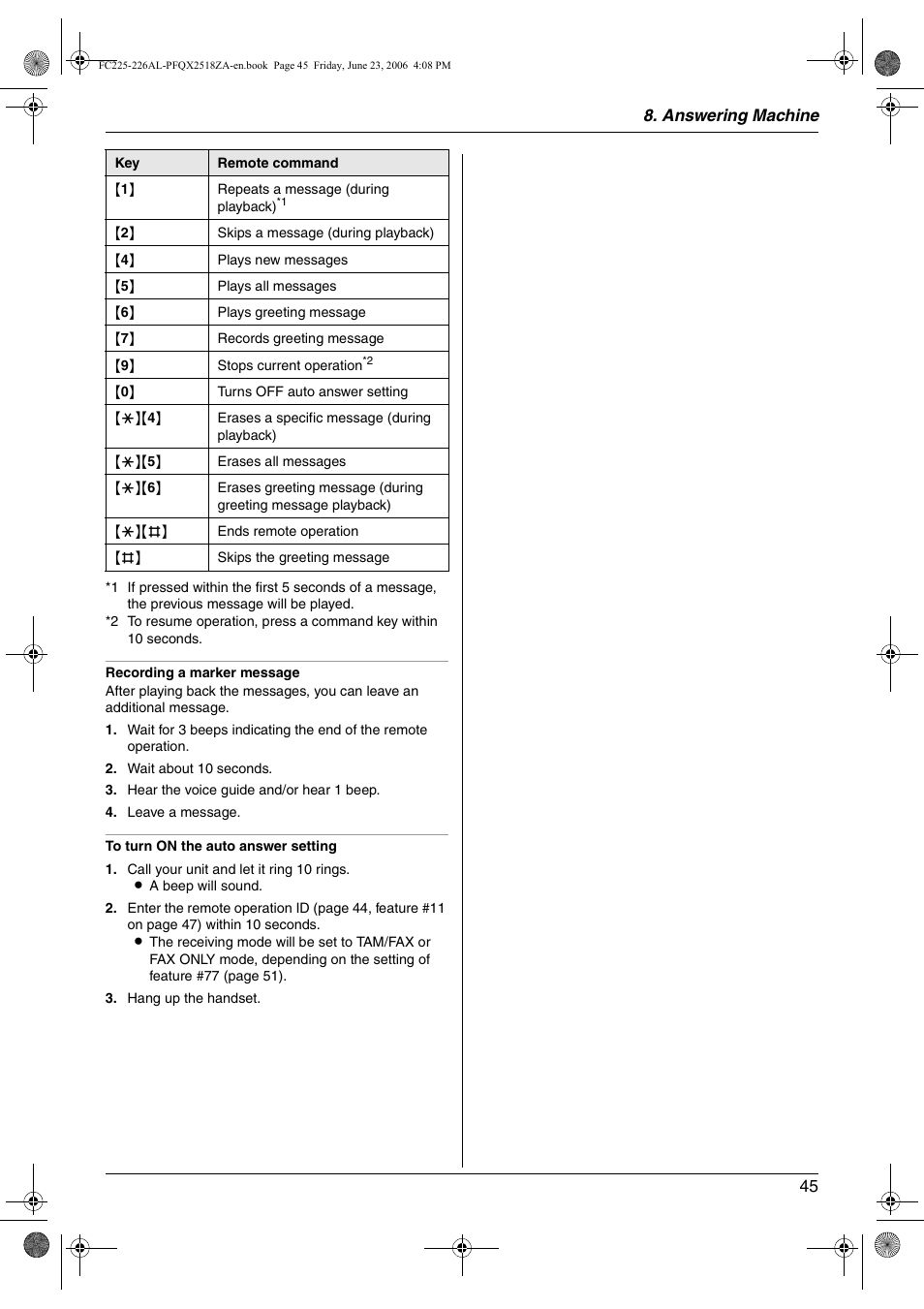 Panasonic KX-FC225NZ User Manual | Page 45 / 80