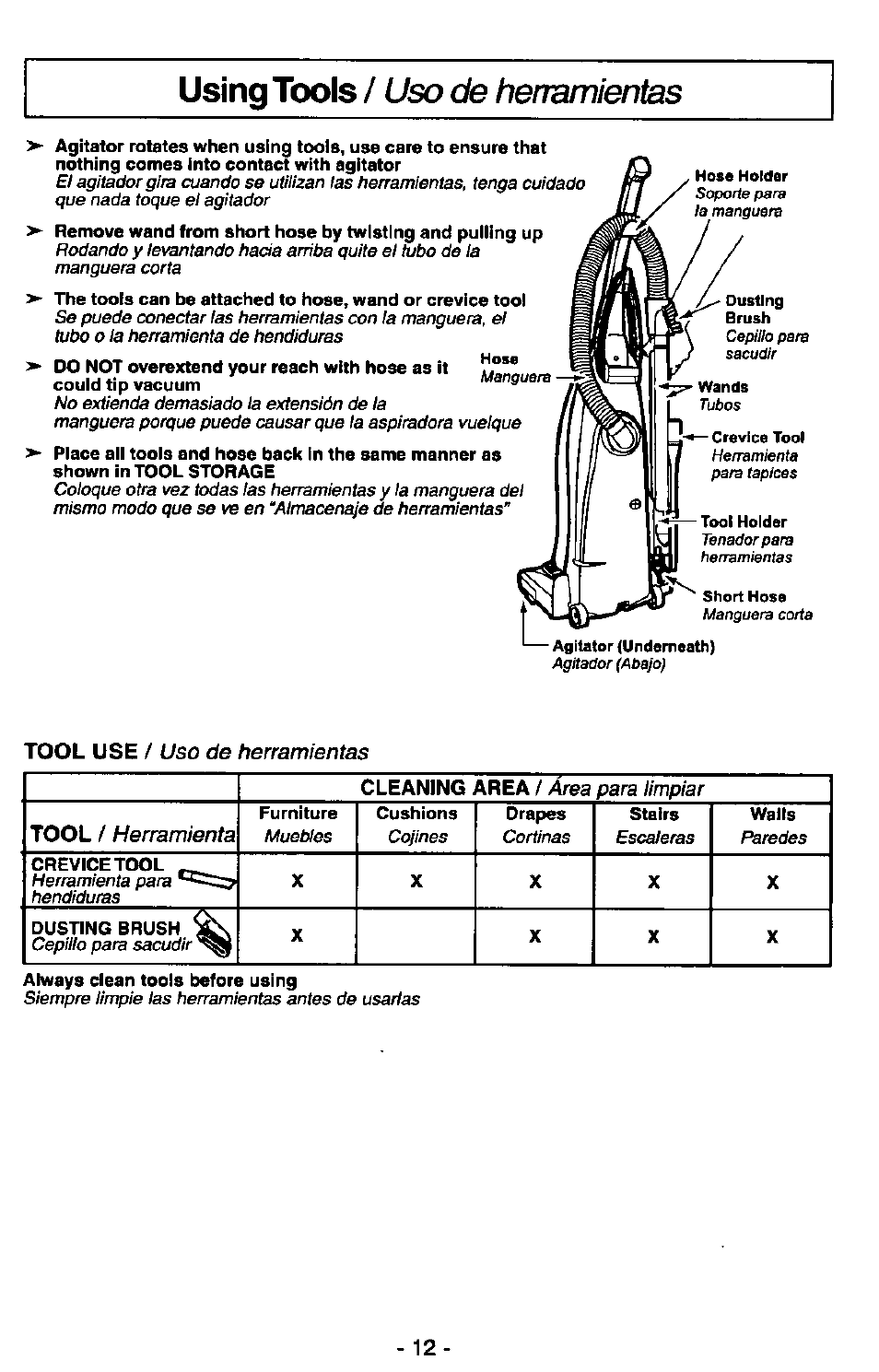 Panasonic MC-V5730 User Manual | Page 12 / 24
