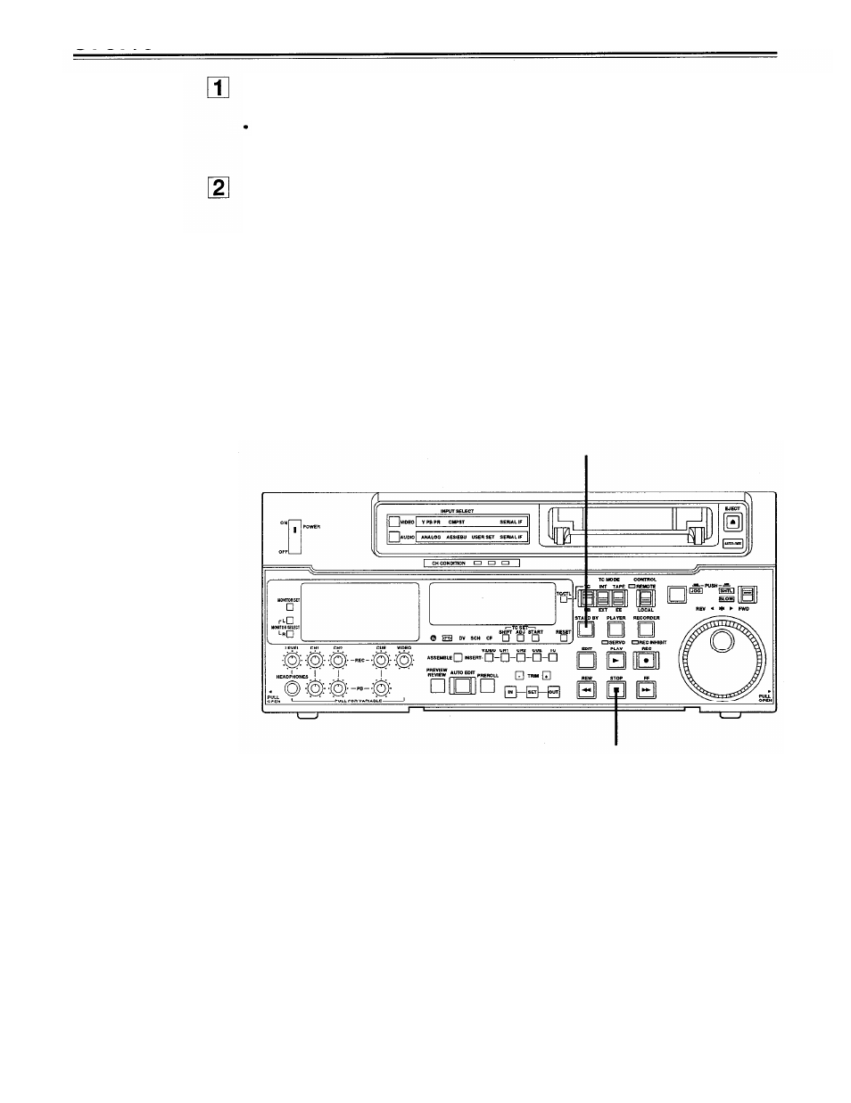 Stop/stand by mode | Panasonic AJ-D750P User Manual | Page 25 / 71