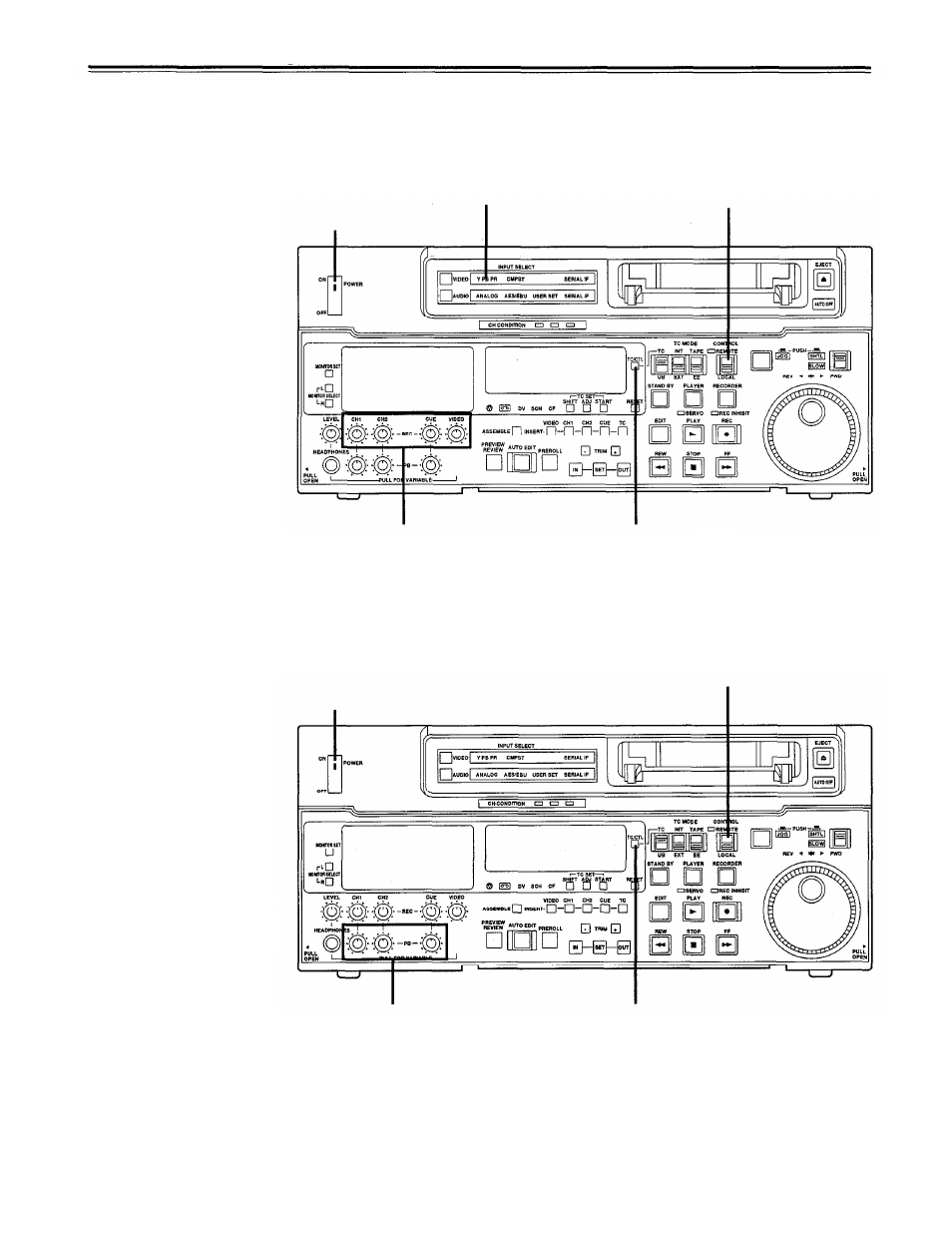 Switch settings and adjustments, Automatic editing, When the unit is used as the recorder | When the unit is used as the player | Panasonic AJ-D750P User Manual | Page 32 / 71