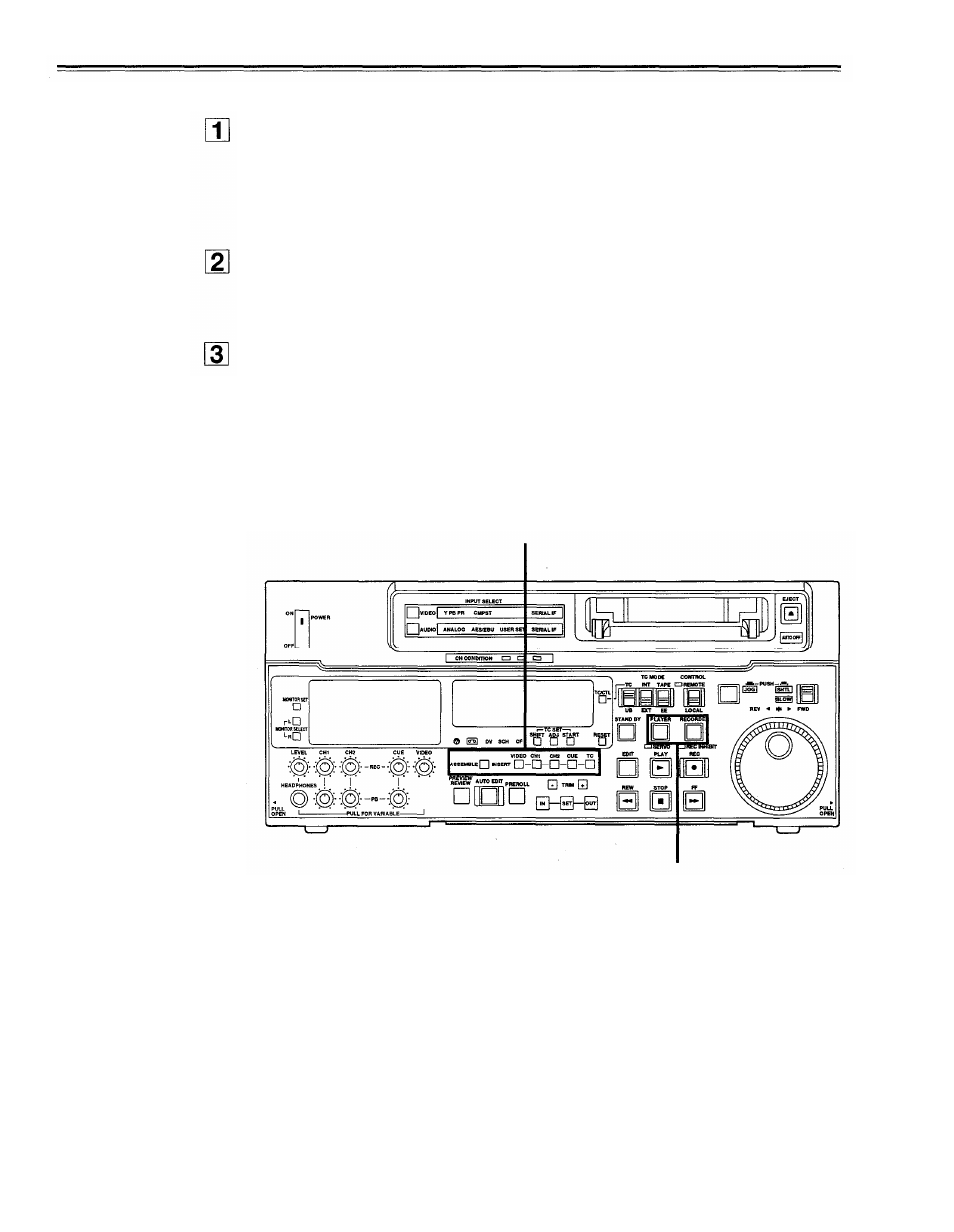 Select the editing mode | Panasonic AJ-D750P User Manual | Page 33 / 71