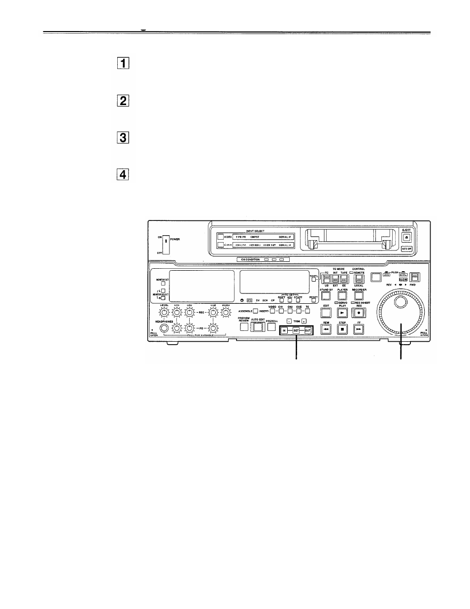 Entering the edit points, Automatic editing | Panasonic AJ-D750P User Manual | Page 34 / 71