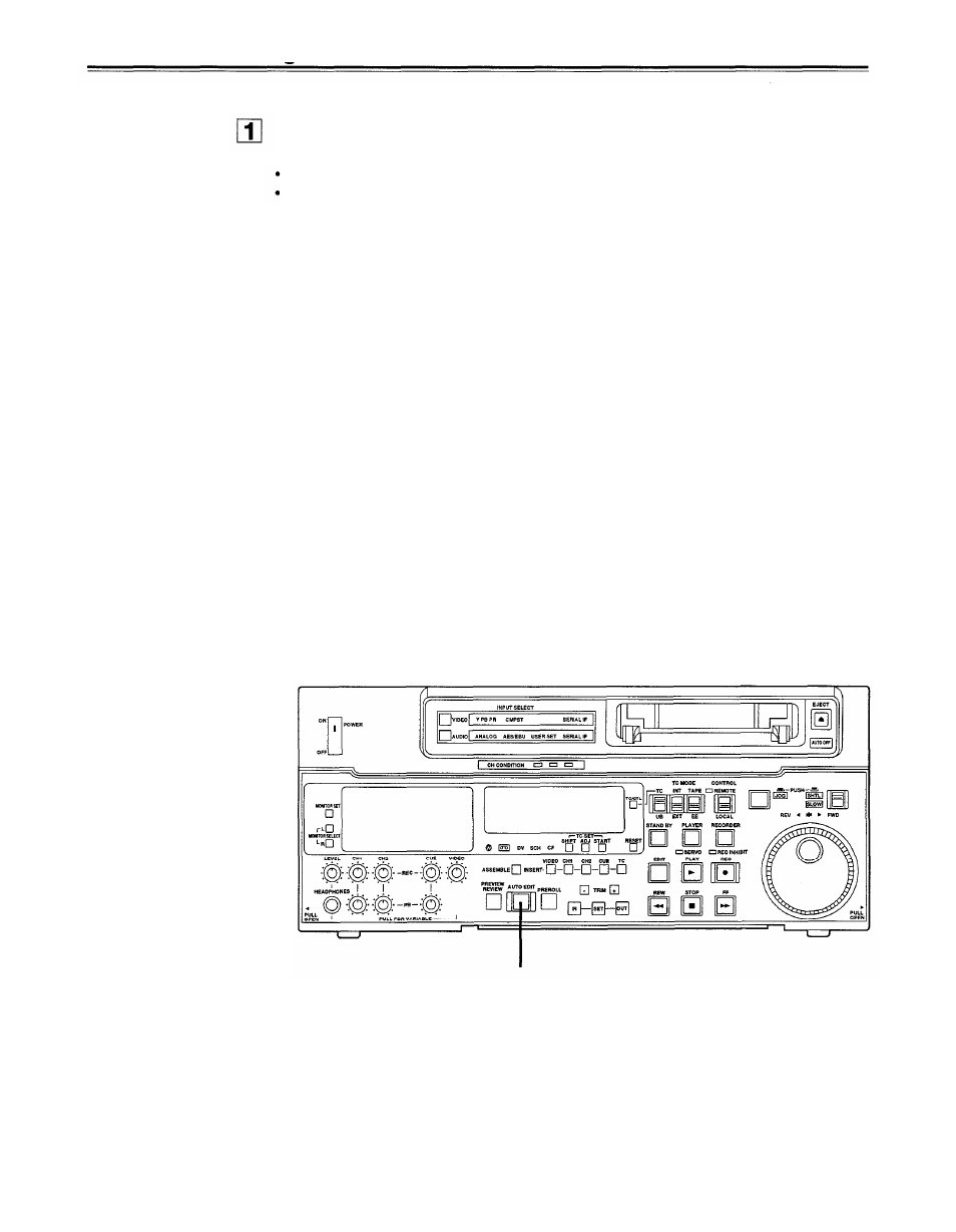 Executing automatic editing, Automatic editing | Panasonic AJ-D750P User Manual | Page 38 / 71