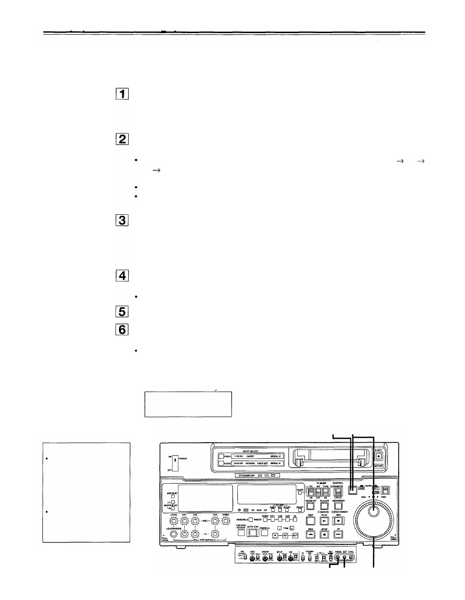 Setup (default settings) | Panasonic AJ-D750P User Manual | Page 42 / 71