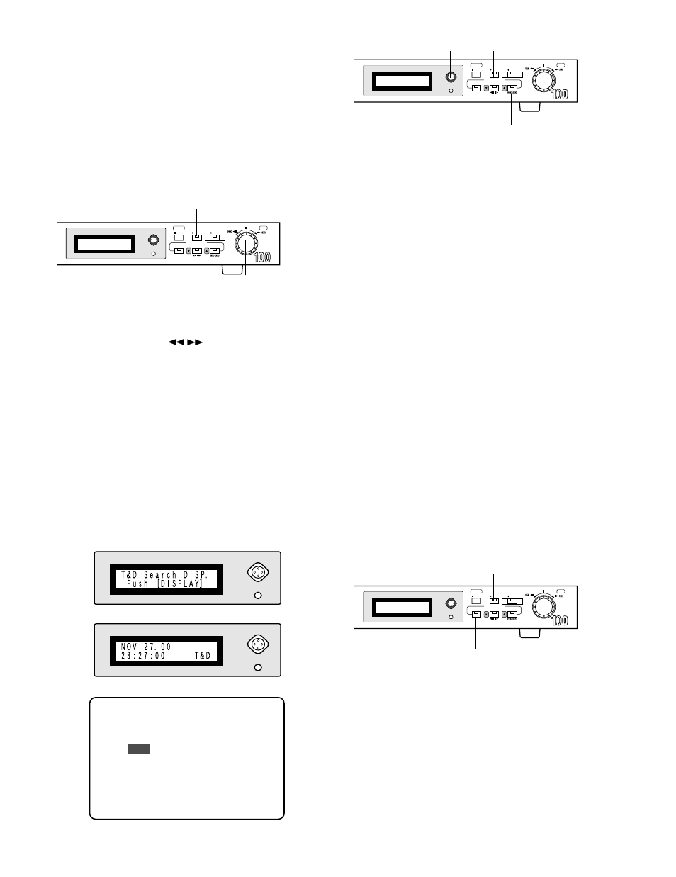 Playback oldest/latest record, Time & date search, Alarm record search | Panasonic WJ-HD100 User Manual | Page 35 / 60