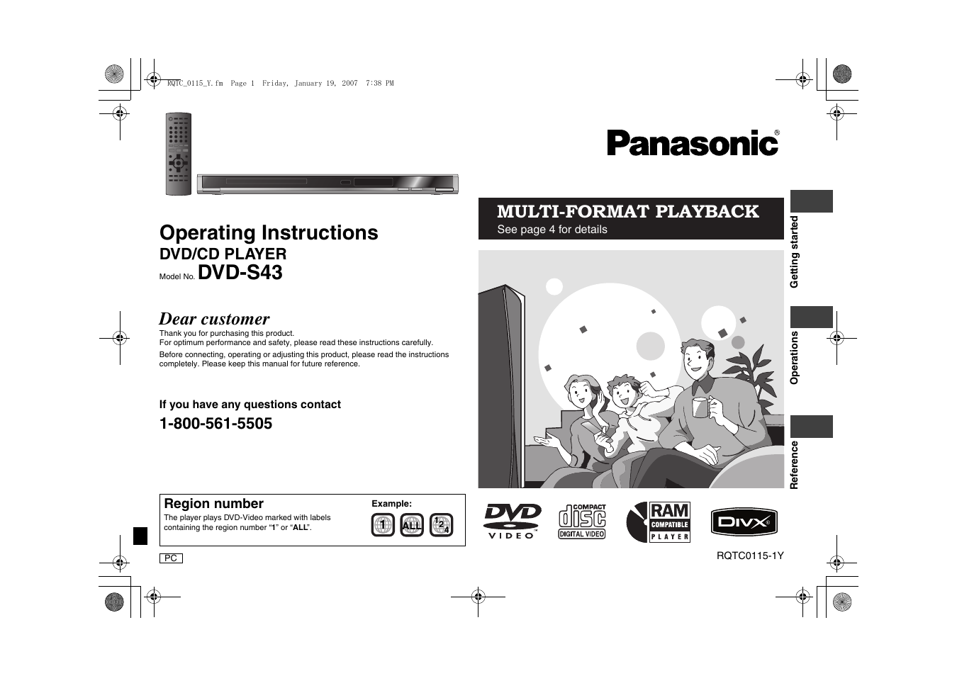 Panasonic DVD-S43 User Manual | 24 pages
