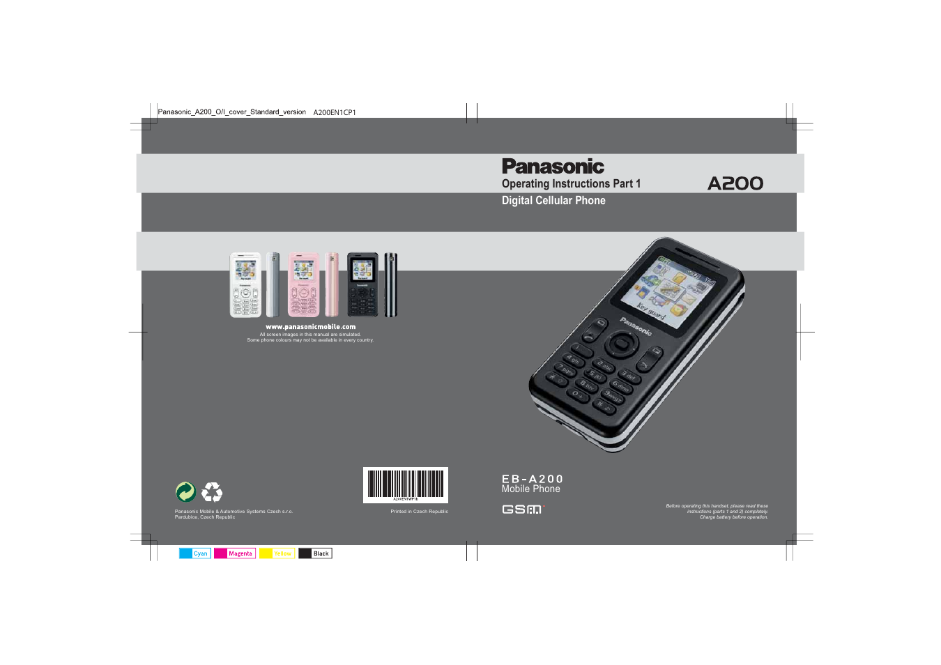 Mobile phone | Panasonic EB-A200 User Manual | Page 101 / 101