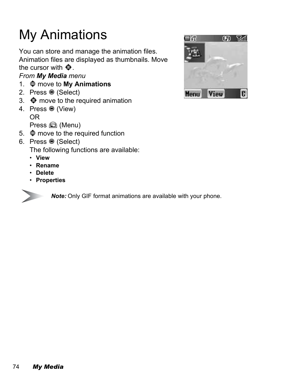 My animations | Panasonic EB-A200 User Manual | Page 76 / 101