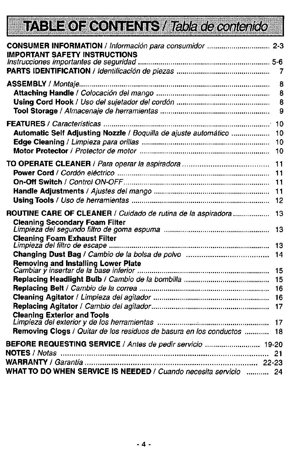 Panasonic MC-V5726 User Manual | Page 4 / 24