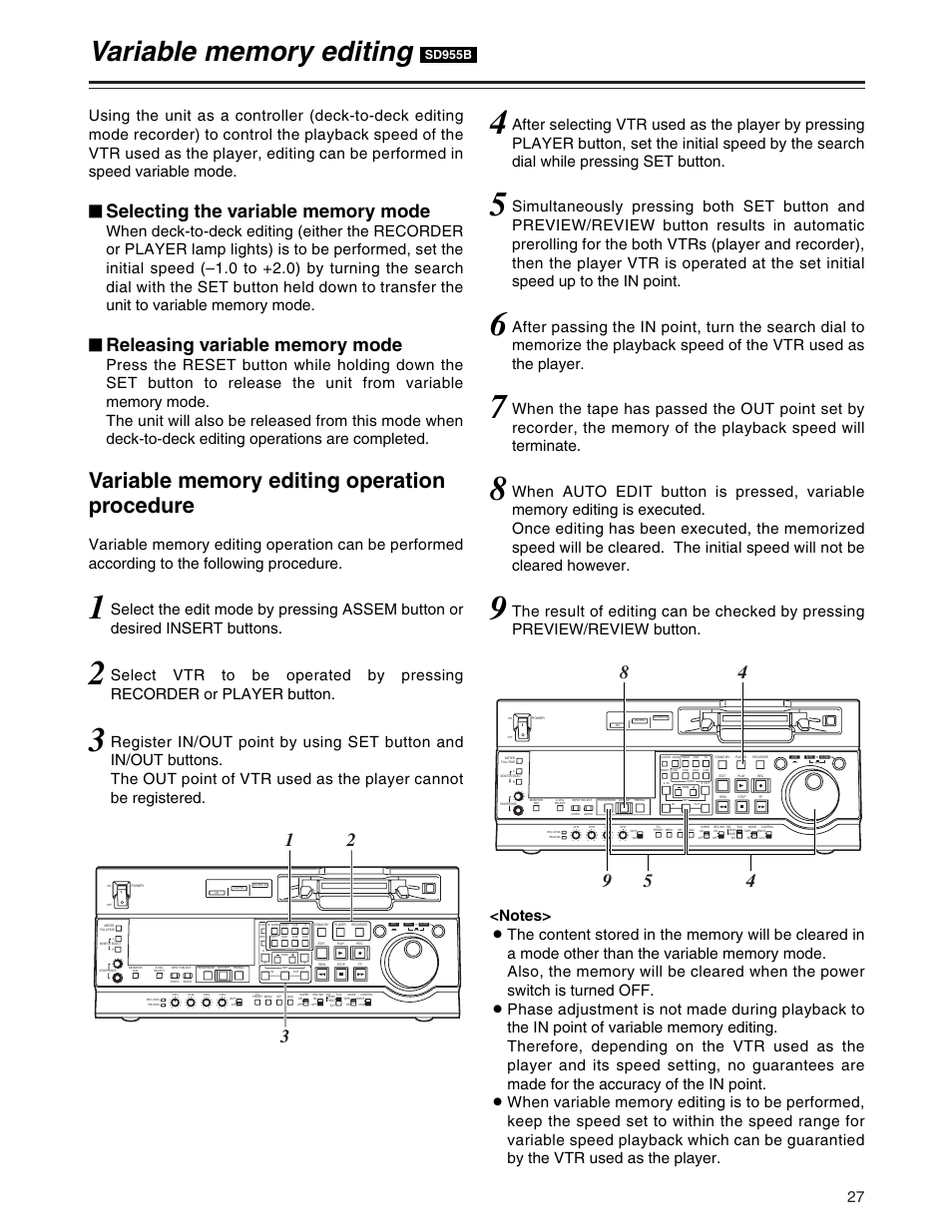 Sd955b | Panasonic AJ-SD955BP User Manual | Page 27 / 80