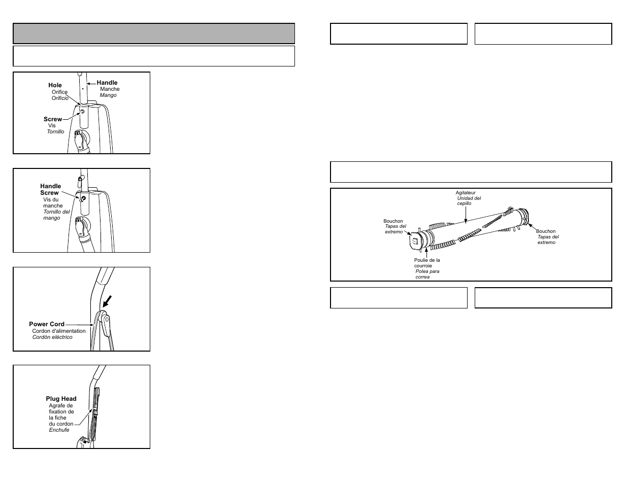 Assembly, Attaching handle | Panasonic MC-V5009 User Manual | Page 12 / 40