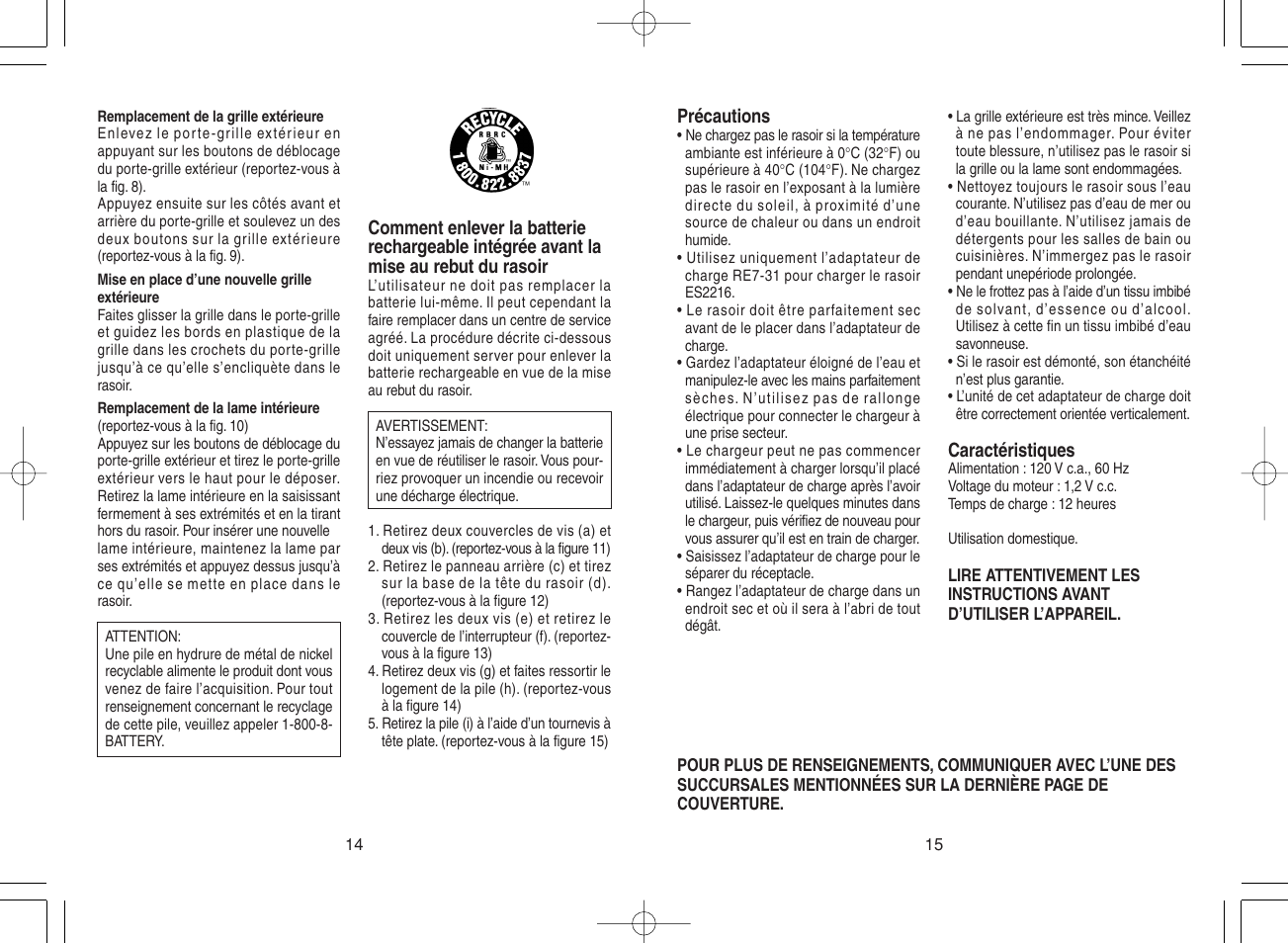 Panasonic ES2216 User Manual | Page 9 / 12