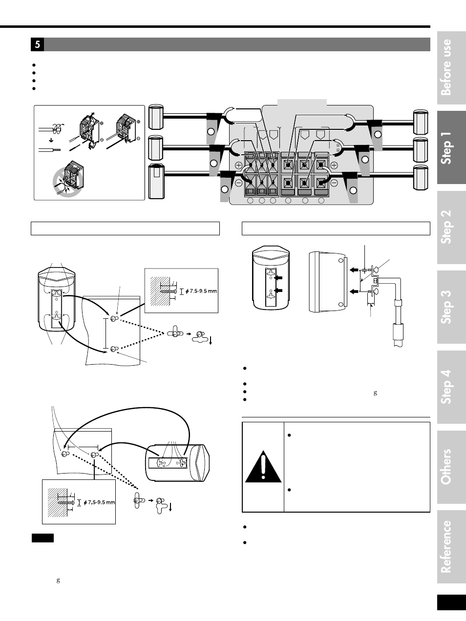 Connecting the speakers to the receiver | Panasonic SC-HT400 User Manual | Page 5 / 20