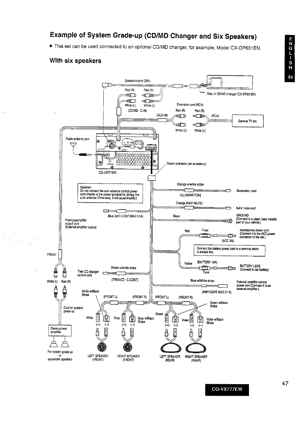 Panasonic CQ-VX777EW User Manual | Page 47 / 52