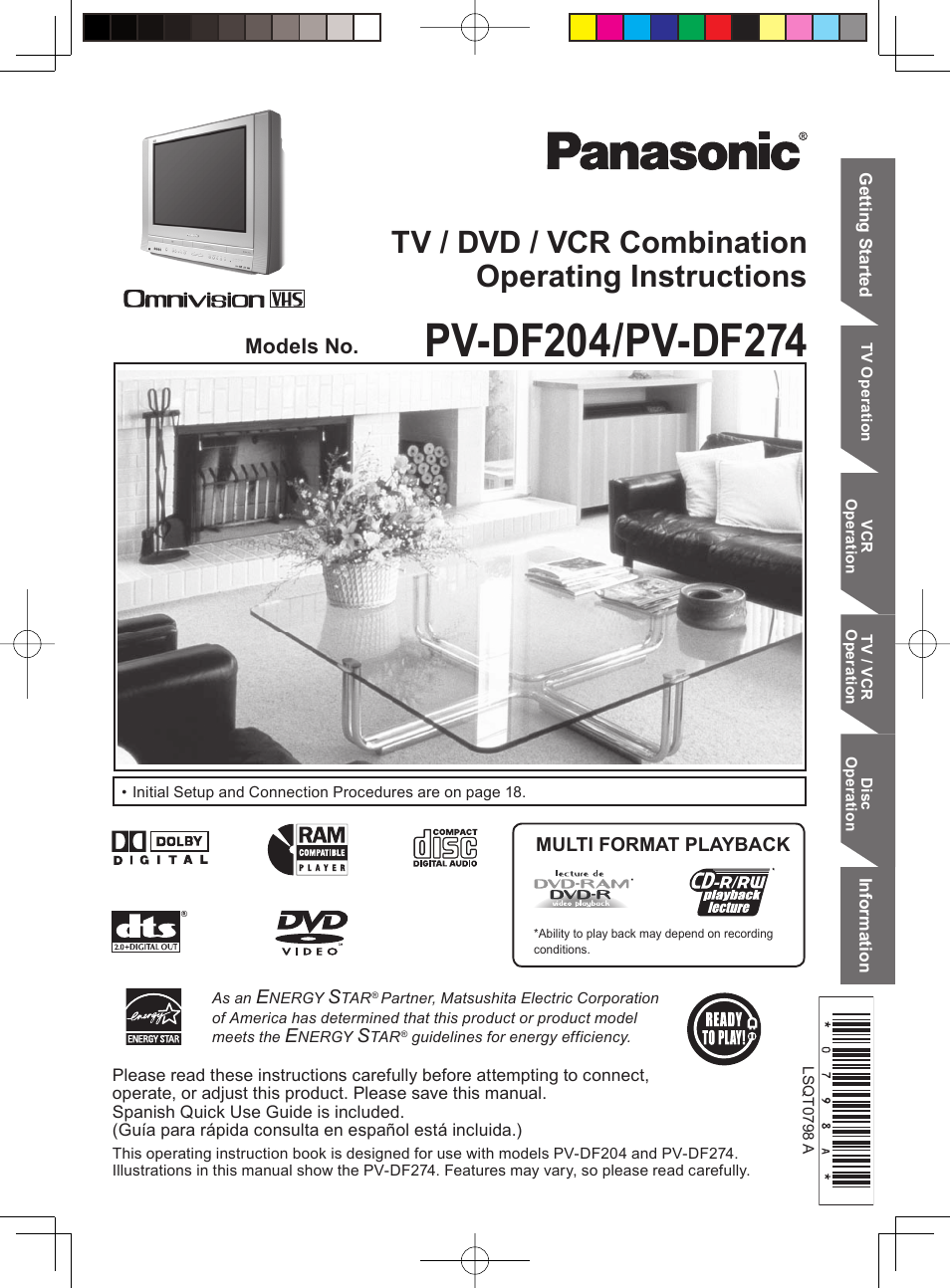 Panasonic PV-DF204 User Manual | 84 pages