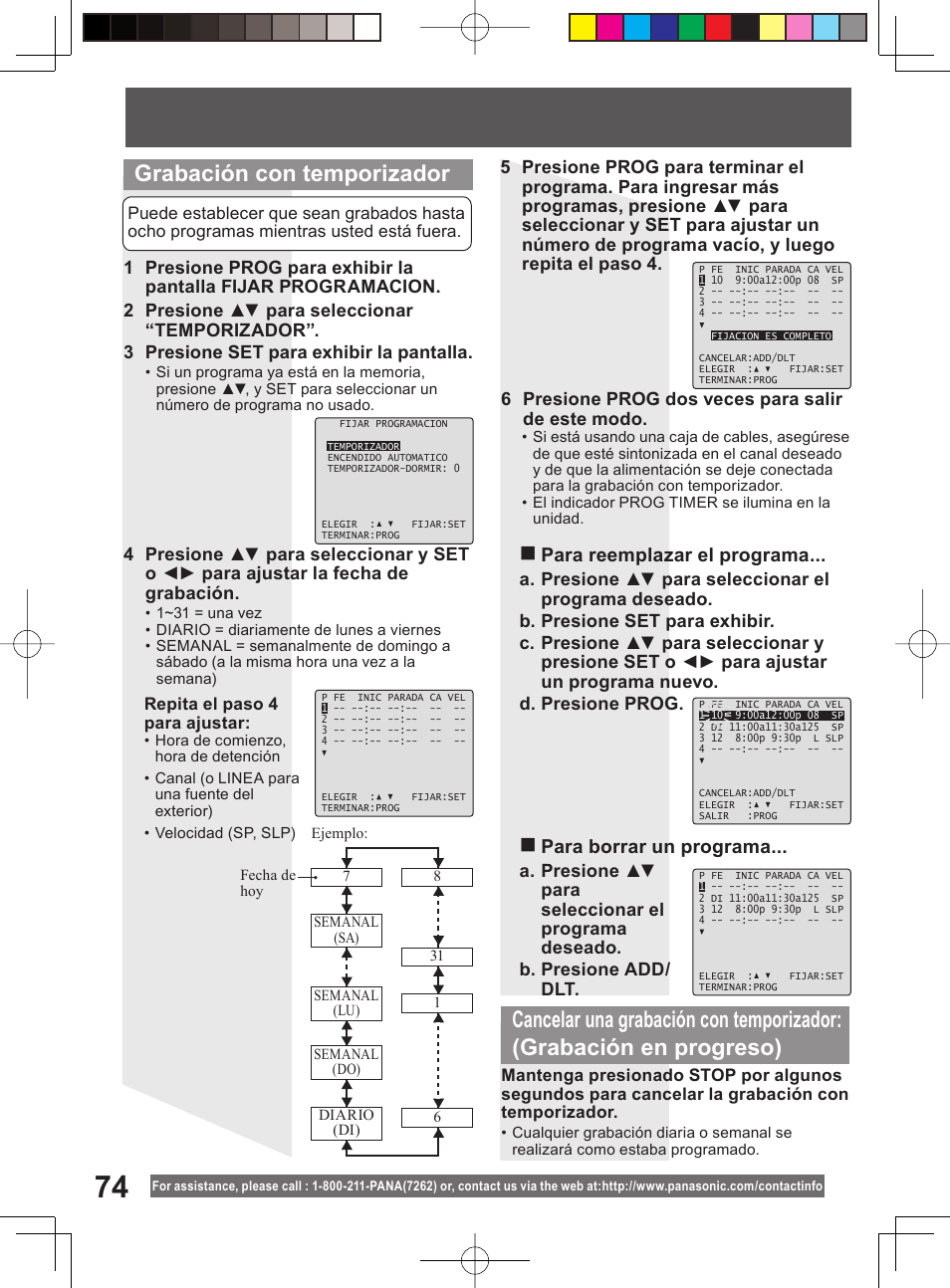Panasonic PV-DF204 User Manual | Page 74 / 84