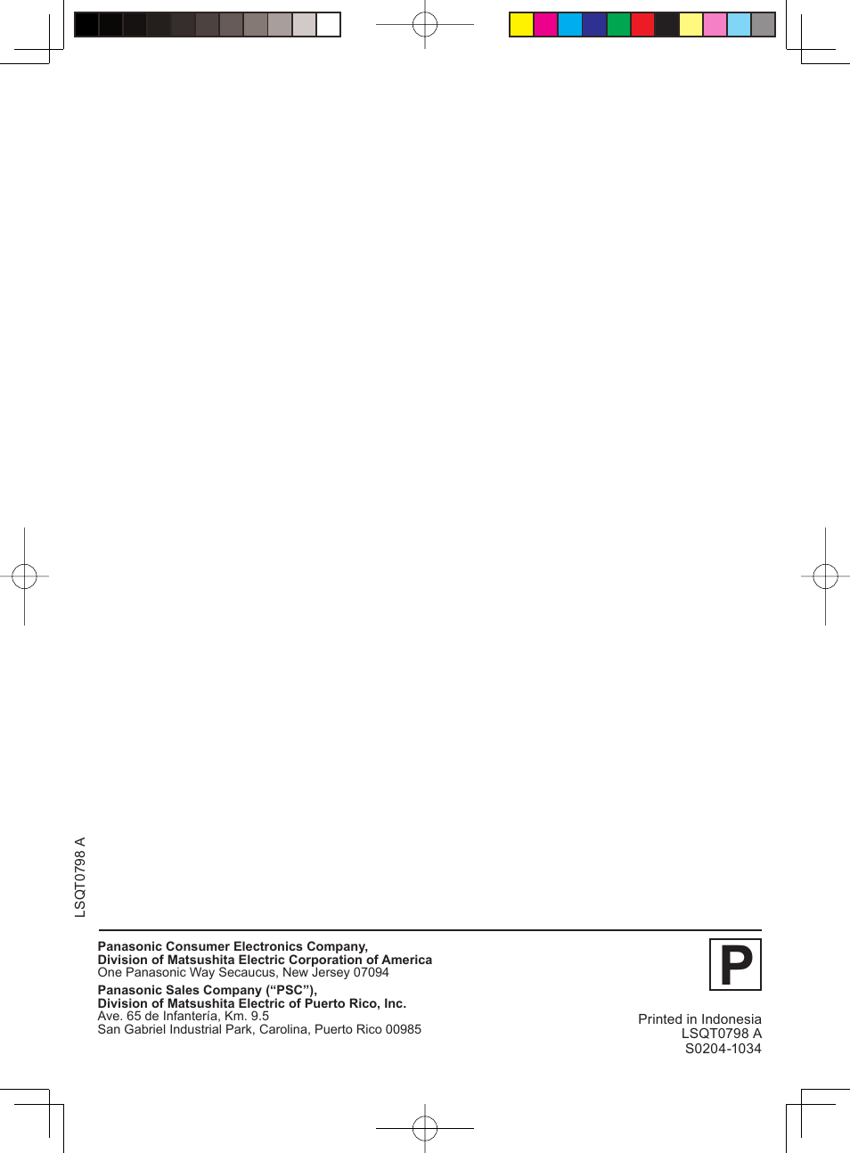 Panasonic PV-DF204 User Manual | Page 84 / 84