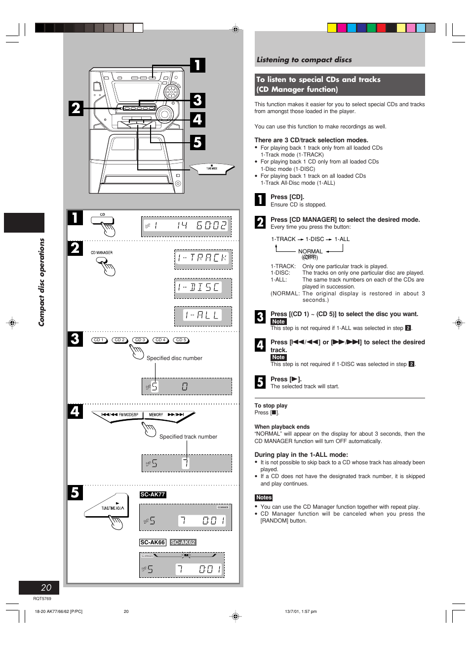 Panasonic SC-AK62 User Manual | Page 20 / 40
