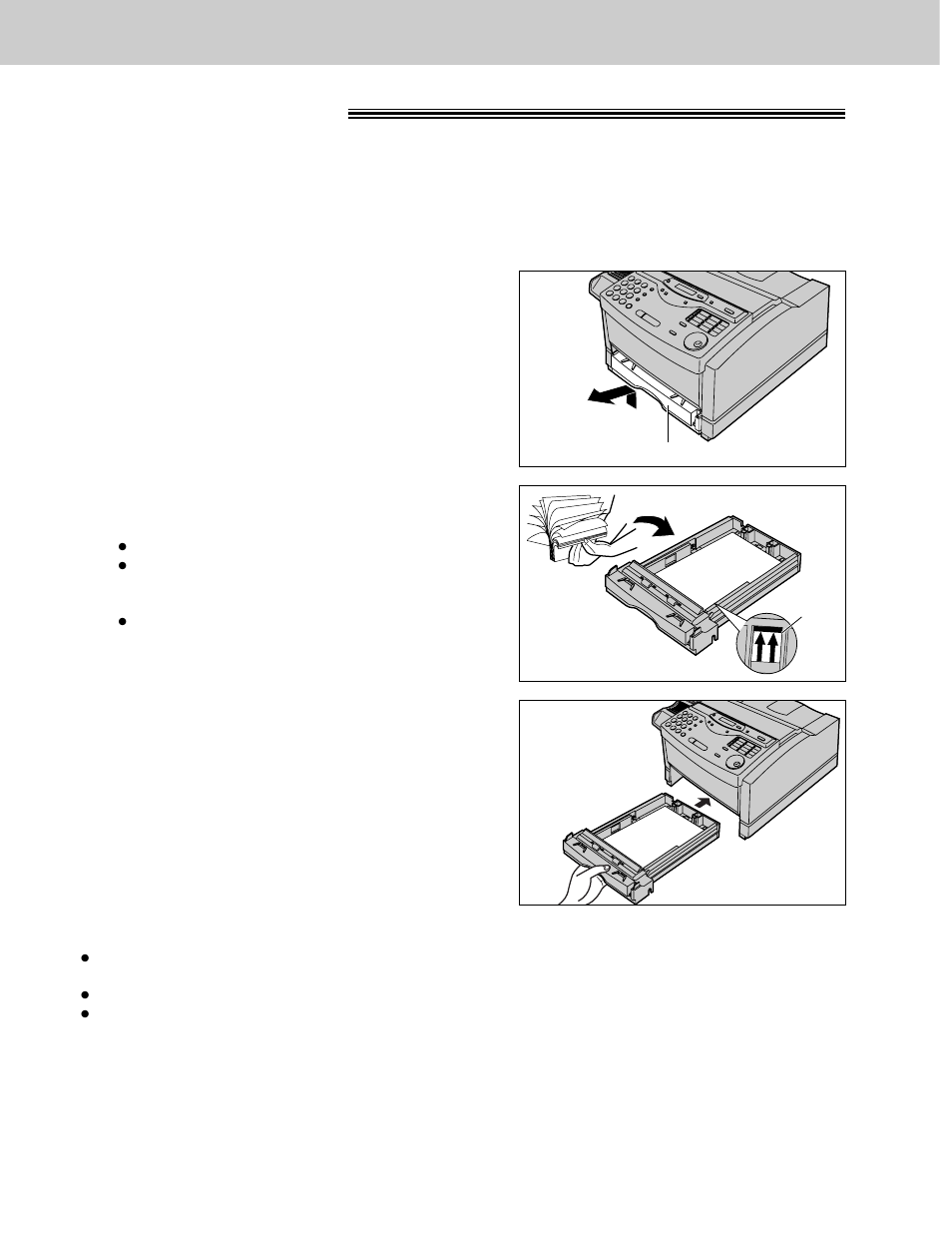 Setup, Recording paper, Loading paper in the paper cassette | Panasonic KX-FLM600 User Manual | Page 24 / 156