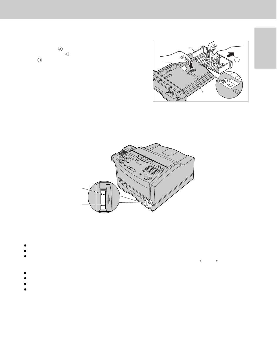 Setup, Using legal size paper, Checking the amount of remaining recording paper | Types of paper to avoid | Panasonic KX-FLM600 User Manual | Page 25 / 156