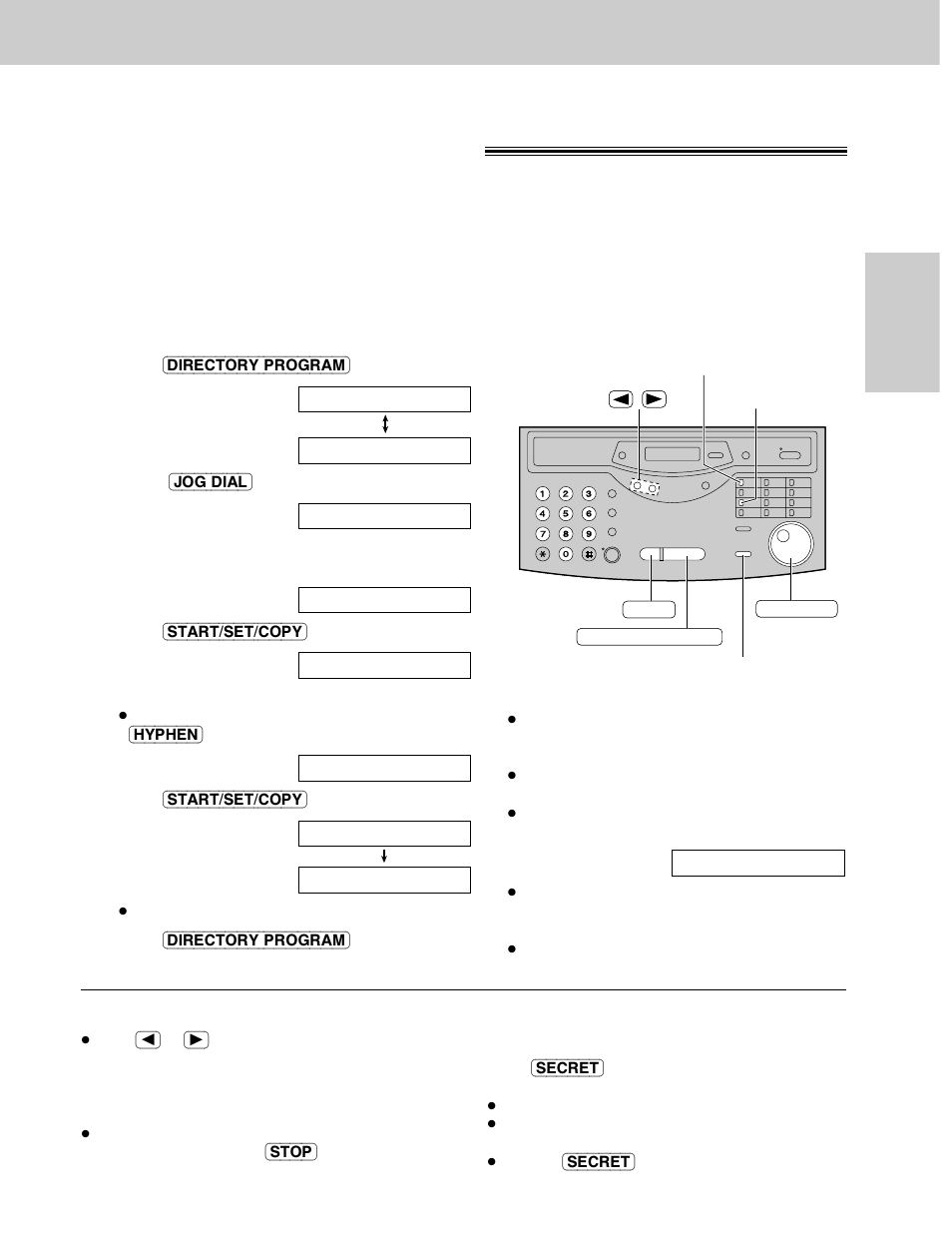 Jog dial | Panasonic KX-FLM600 User Manual | Page 39 / 156