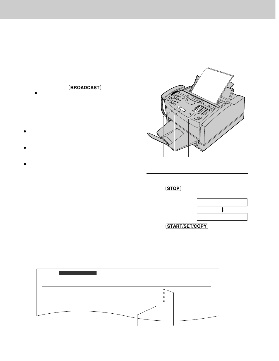 Sending faxes, Using broadcast keys, Broadcast report | Panasonic KX-FLM600 User Manual | Page 56 / 156