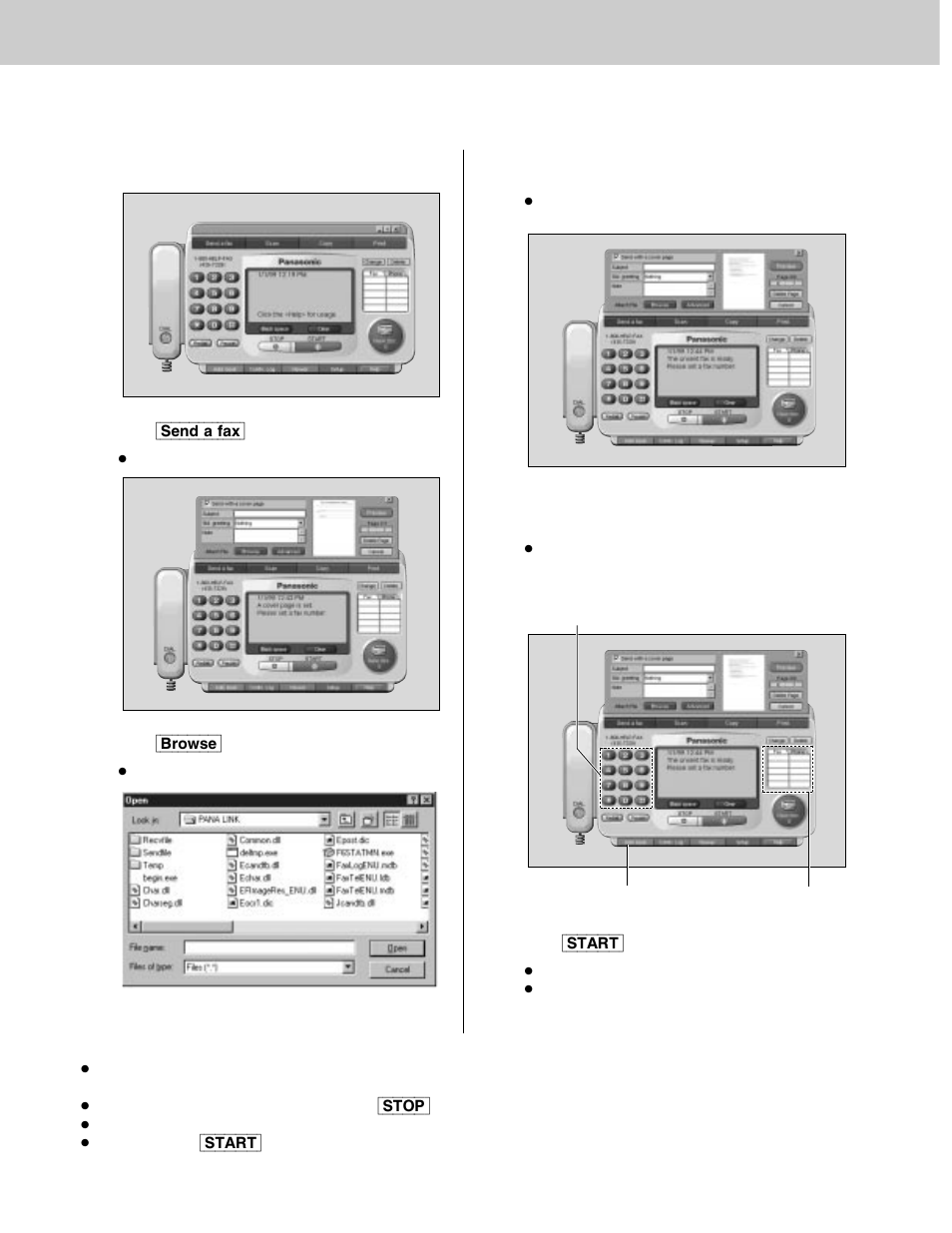 Pc fax, Sending a file from the pana link window | Panasonic KX-FLM600 User Manual | Page 94 / 156