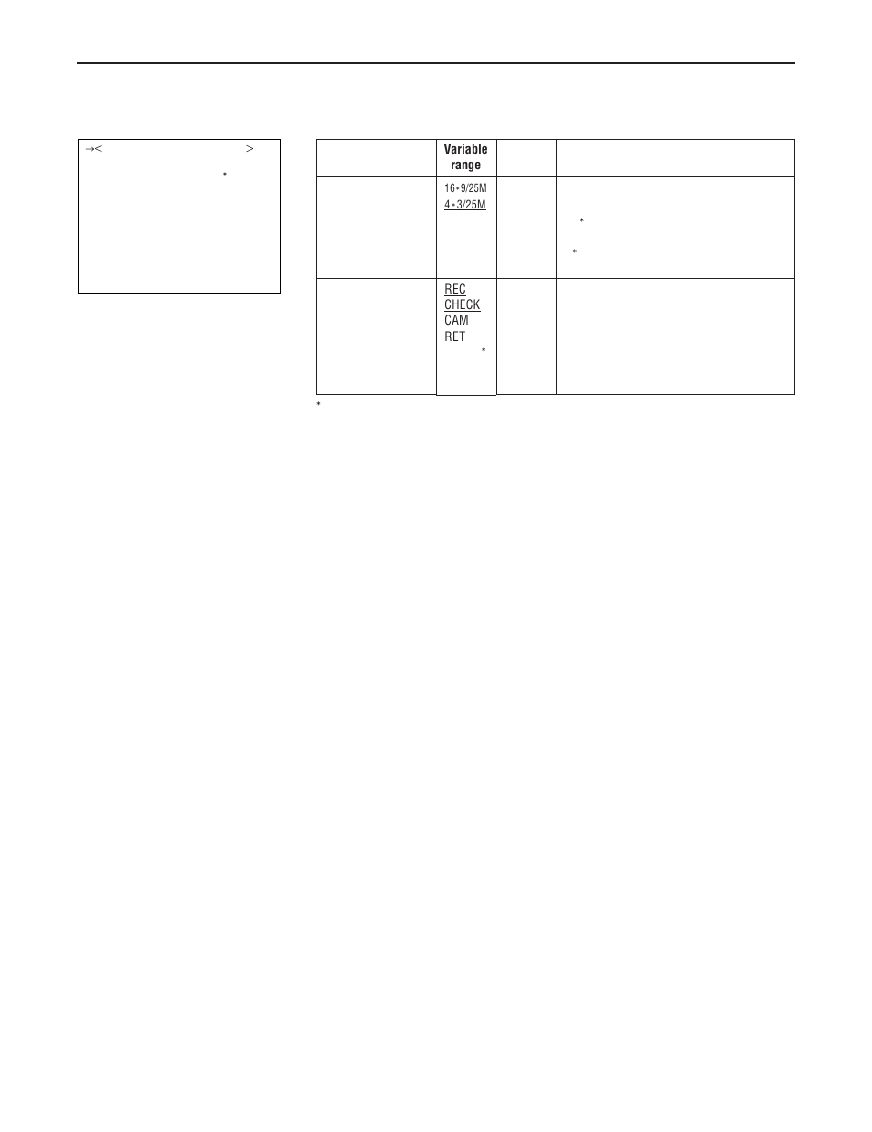 Rec (aspect)/ret screen | Panasonic AJ-D610WA User Manual | Page 133 / 158