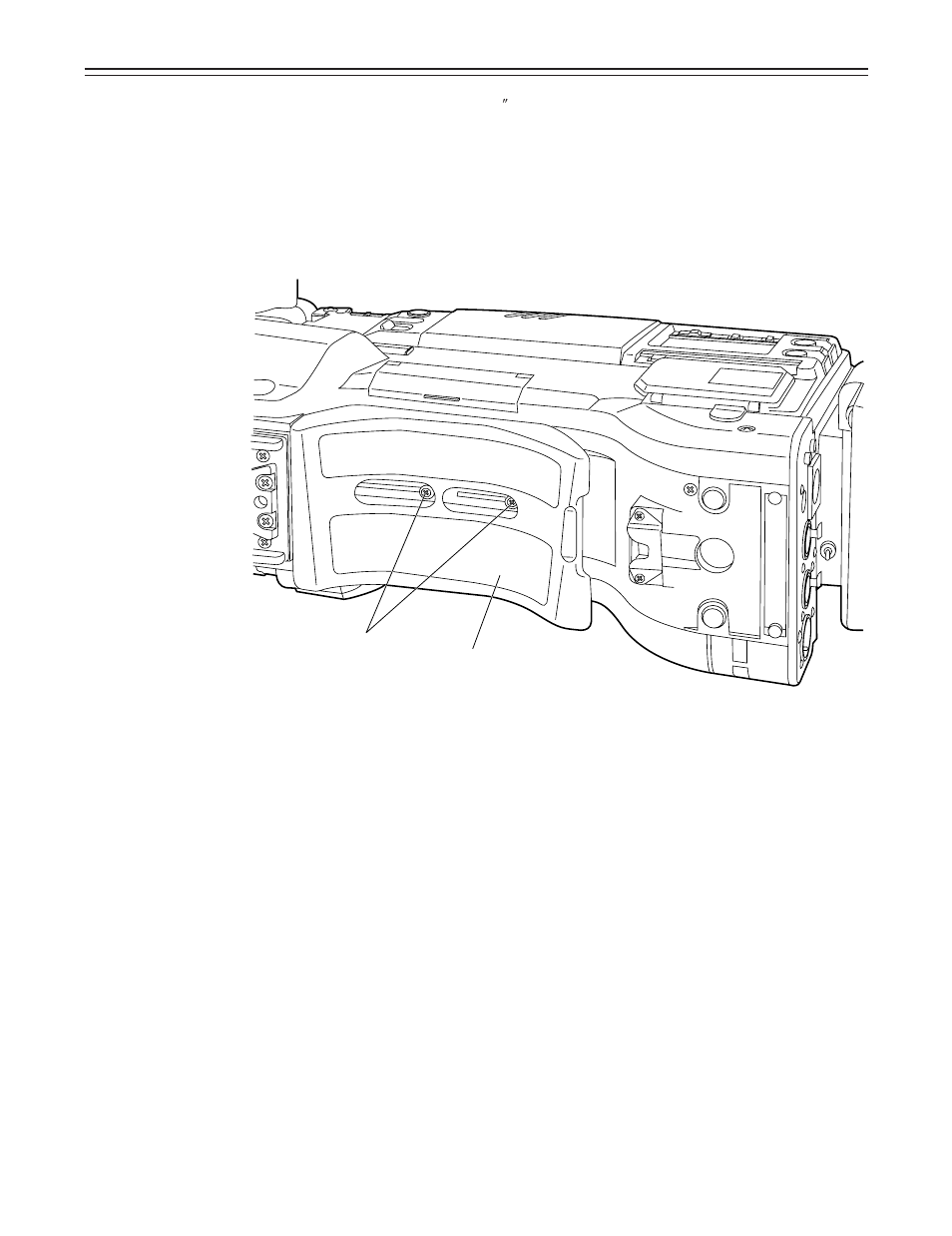 44 – adjusting the shoulder pad position, Bottom | Panasonic AJ-D610WA User Manual | Page 44 / 158