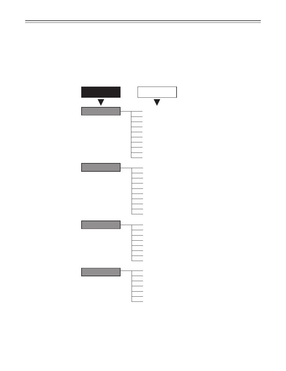 47 – displaying menus on the viewfinder screen, Displaying the setting menu inside the viewfinder, Setting menu configuration | Panasonic AJ-D610WA User Manual | Page 47 / 158