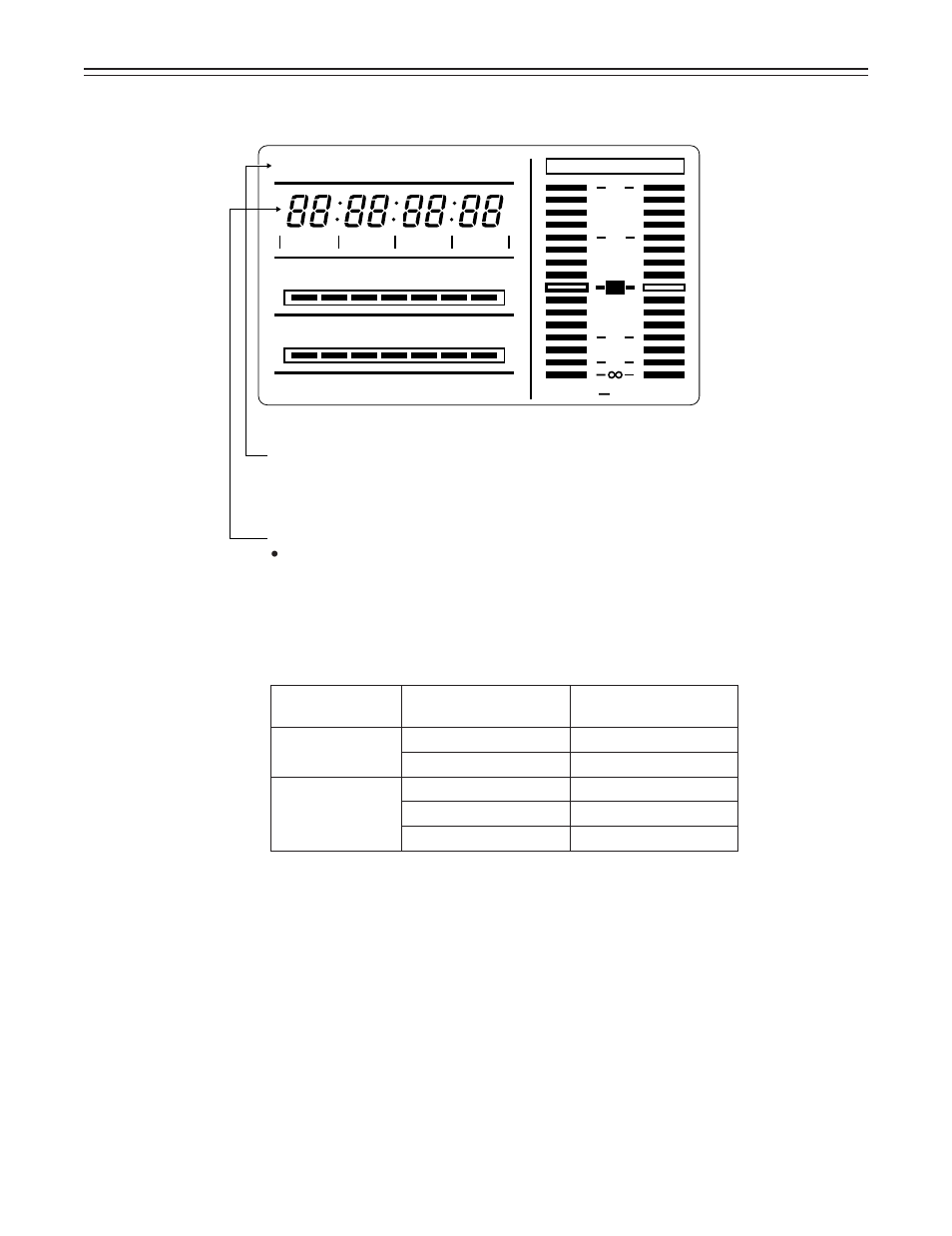 Displays, Wide, Rf servo humid slack df slave tcg hold h min s frm | Time code-related displays | Panasonic AJ-D610WA User Manual | Page 65 / 158