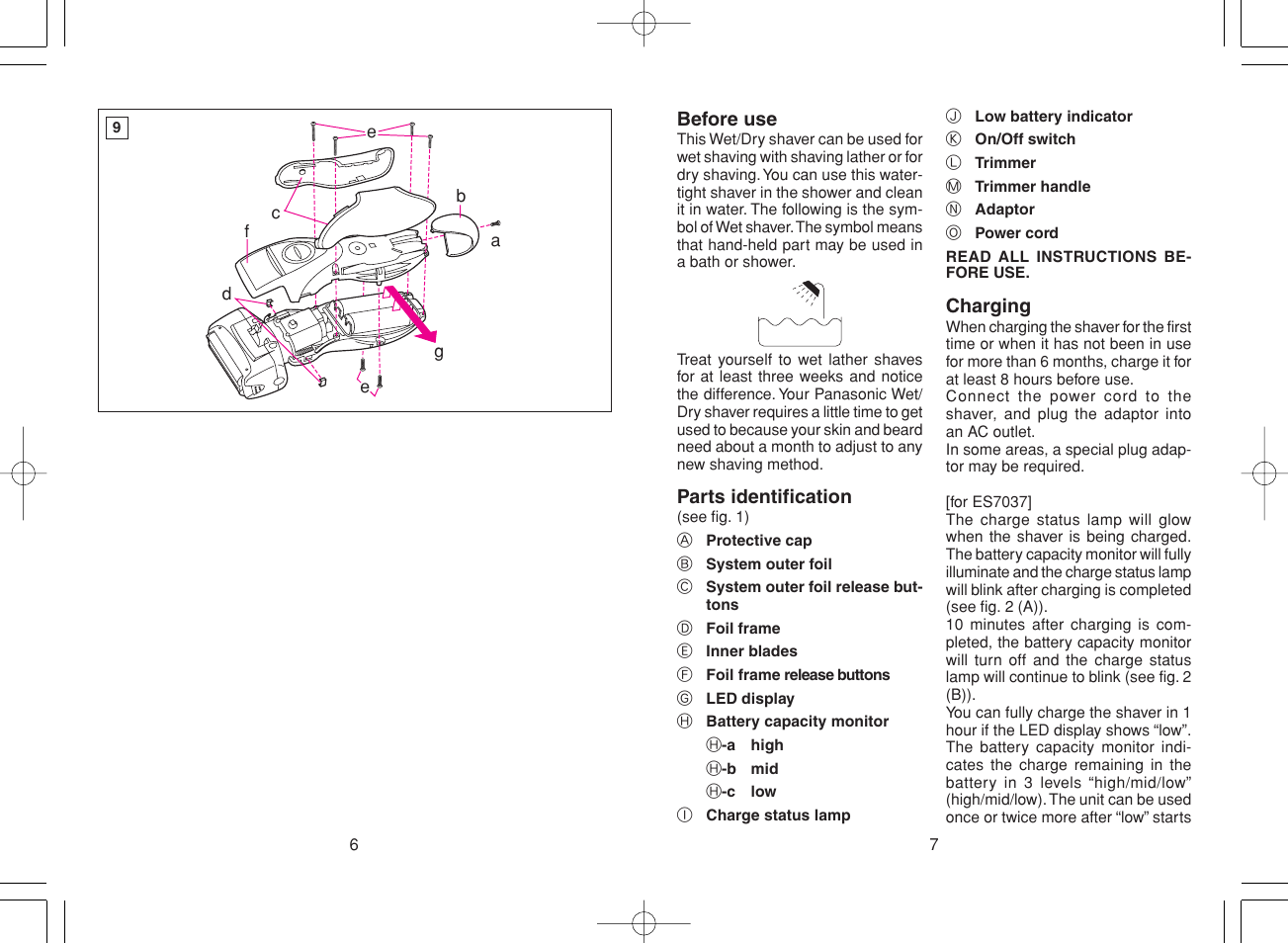 Panasonic ES7037 User Manual | Page 4 / 12