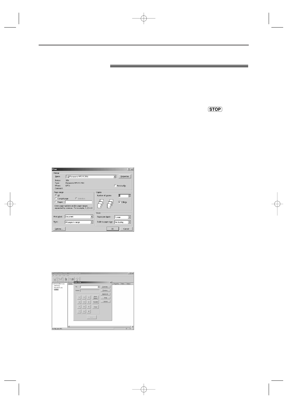 Pc fax | Panasonic KX-FLB756E User Manual | Page 60 / 90